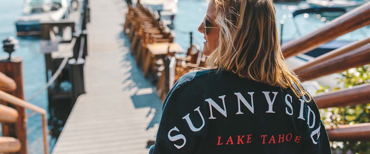 Girl walking on the dock