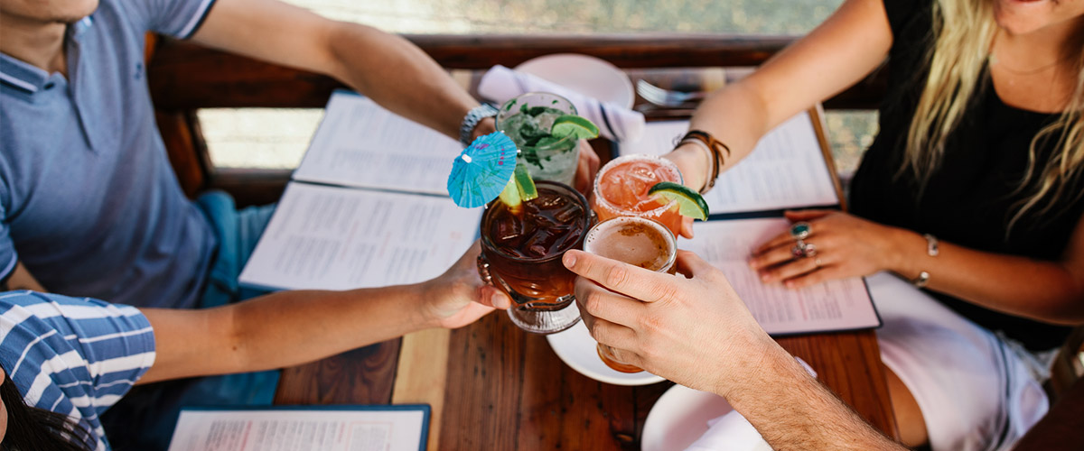 A group of friends enjoying a few beverages together